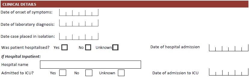 HSPC COVID-19 Case Form 3.2 Clinical Details